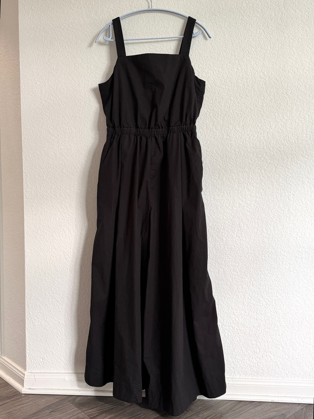 COS Black Bow-back Wide-leg Jumpsuit Poplin Cotton Size EUR 38/ US 8